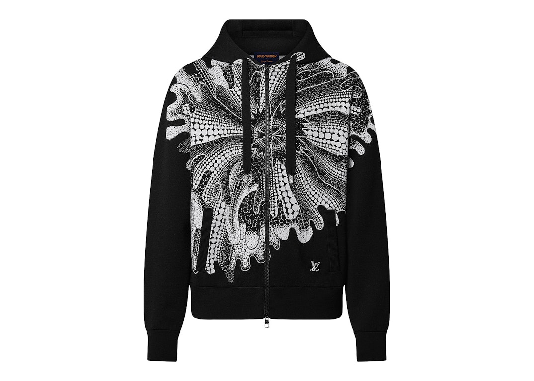 Pre-owned Louis Vuitton X Yayoi Kusama Psychedelic Flower Zipped Hoodie Black/white