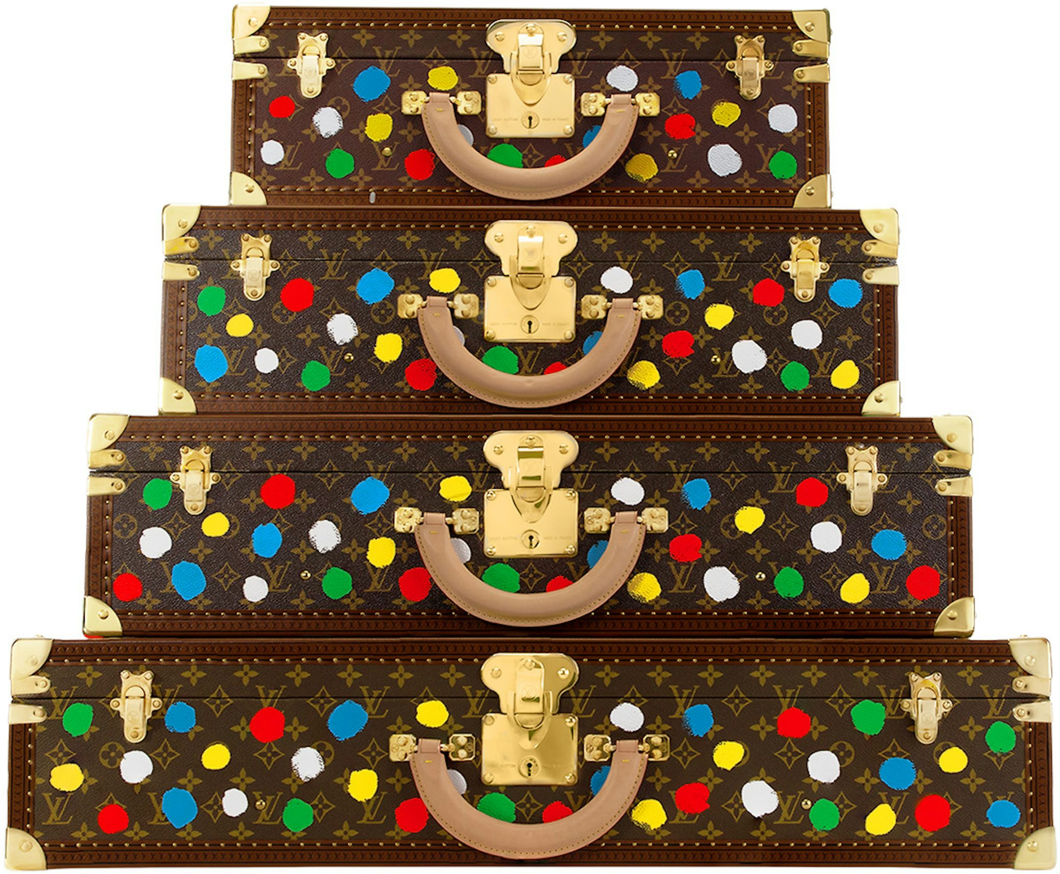 Louis Vuitton x Yayoi Kusama Pyramide 4 x Bisten Monogram Multicolor in  Coated Canvas with Gold-tone - US