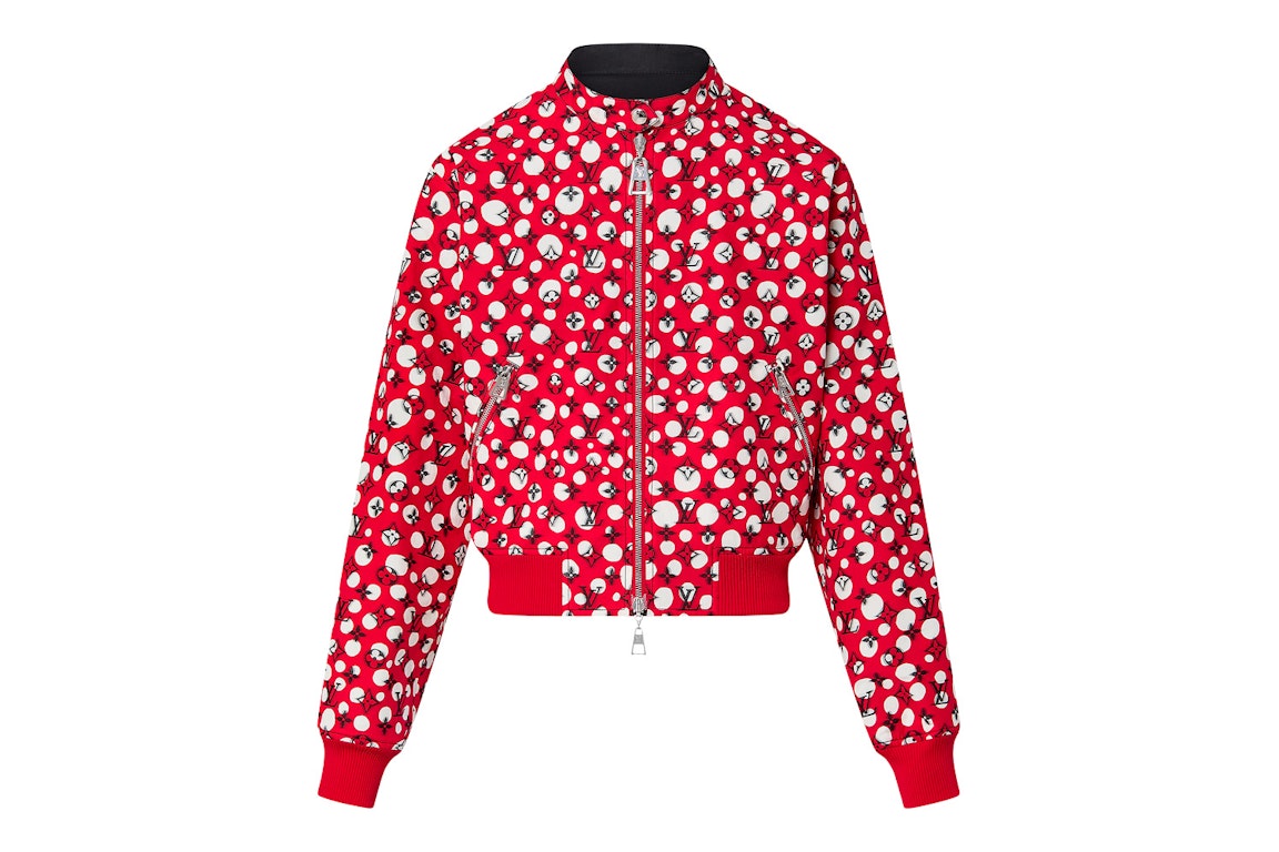 Pre-owned Louis Vuitton X Yayoi Kusama Reversible Infinity Dots Bomber Jacket Rouge Vif/red/white