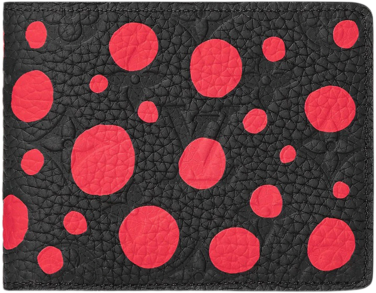 Louis Vuitton x Yayoi Kusama Slender Wallet Black/Red in Taurillon