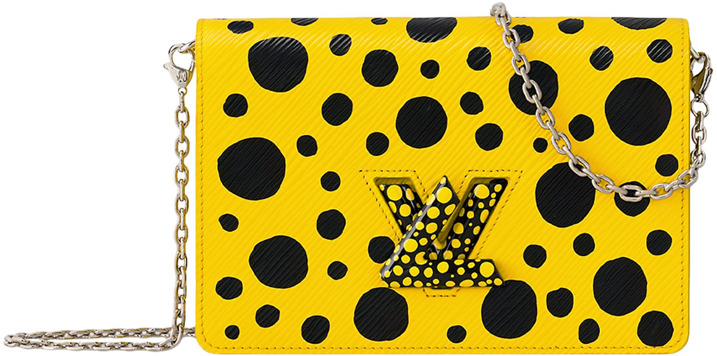 Louis Vuitton x Yayoi Kusama Twist Belt Chain Wallet Yellow/Black in  Grained Epi Cowhide Leather with Silver-tone - US