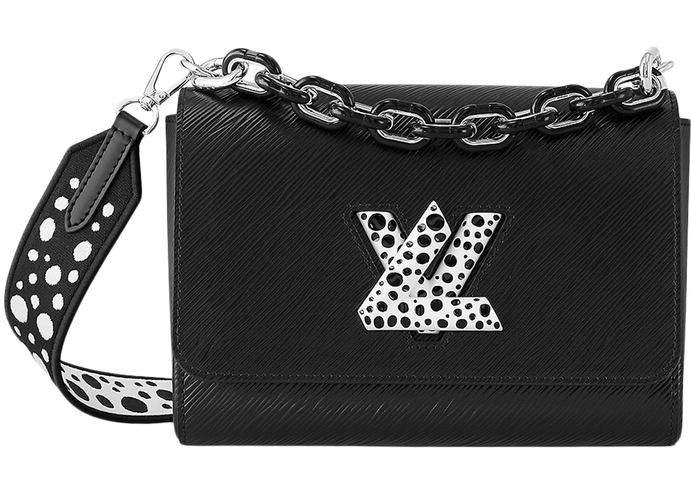 Louis Vuitton x Yayoi Kusama Twist MM Black in Grained Epi Cowhide Leather  with Silver-tone - US