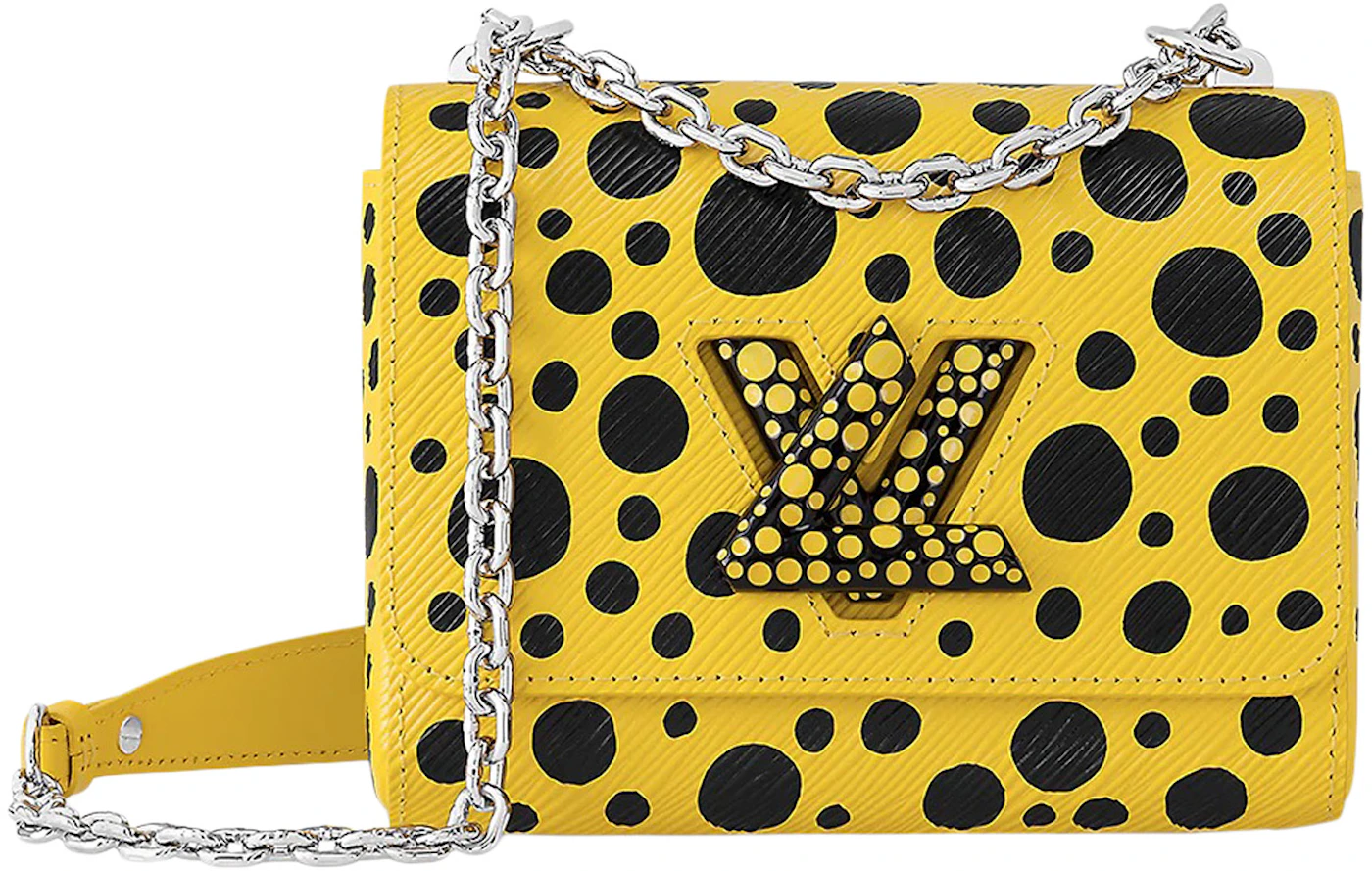 Louis Vuitton x Yayoi Kusama Twist PM Black/Yellow in Grained Epi