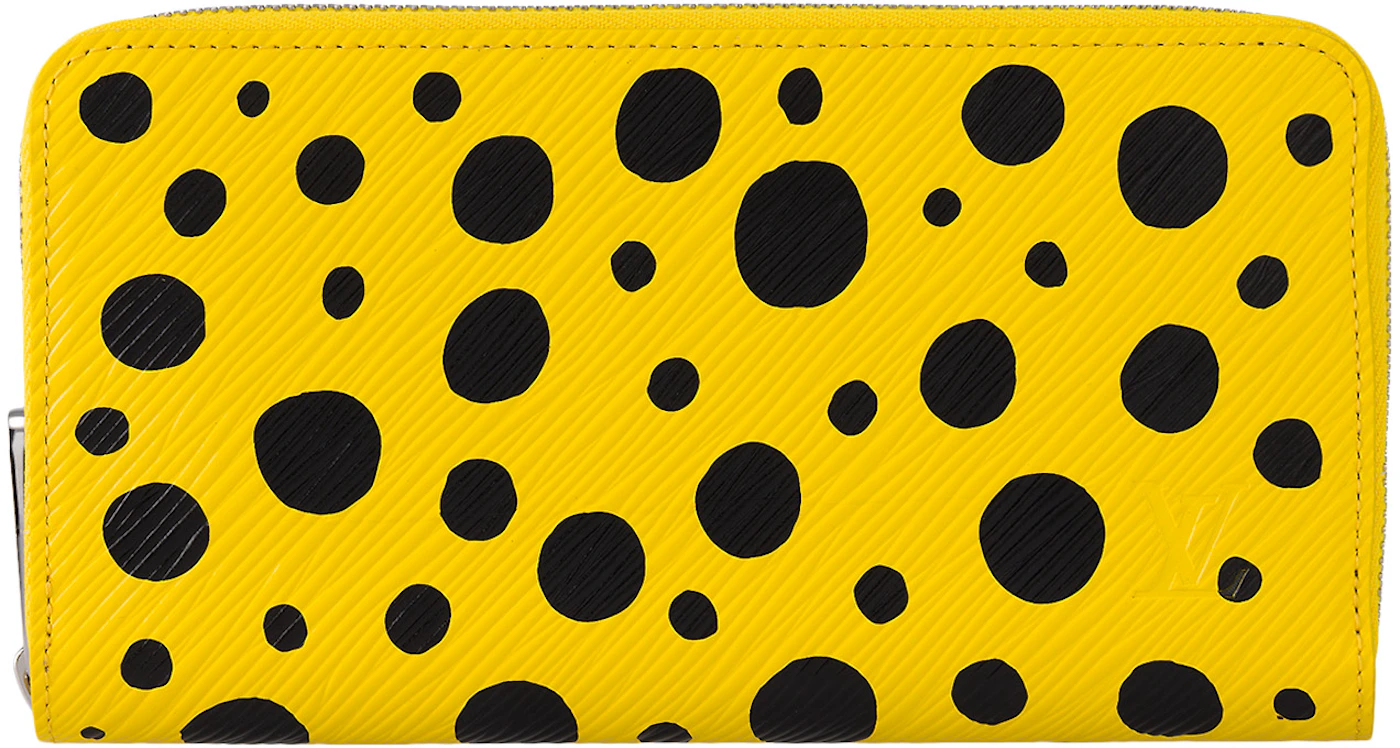 Louis Vuitton x Yayoi Kusama Zippy Wallet Yellow/Black in Grained
