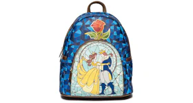 Loungefly Beauty and the Beast Stained-Glass Window Entertainment Earth Exclusive Mini-Backpack