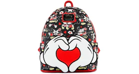Loungefly Disney Mickey and Minnie Mouse Heart Hands Mini-Backpack