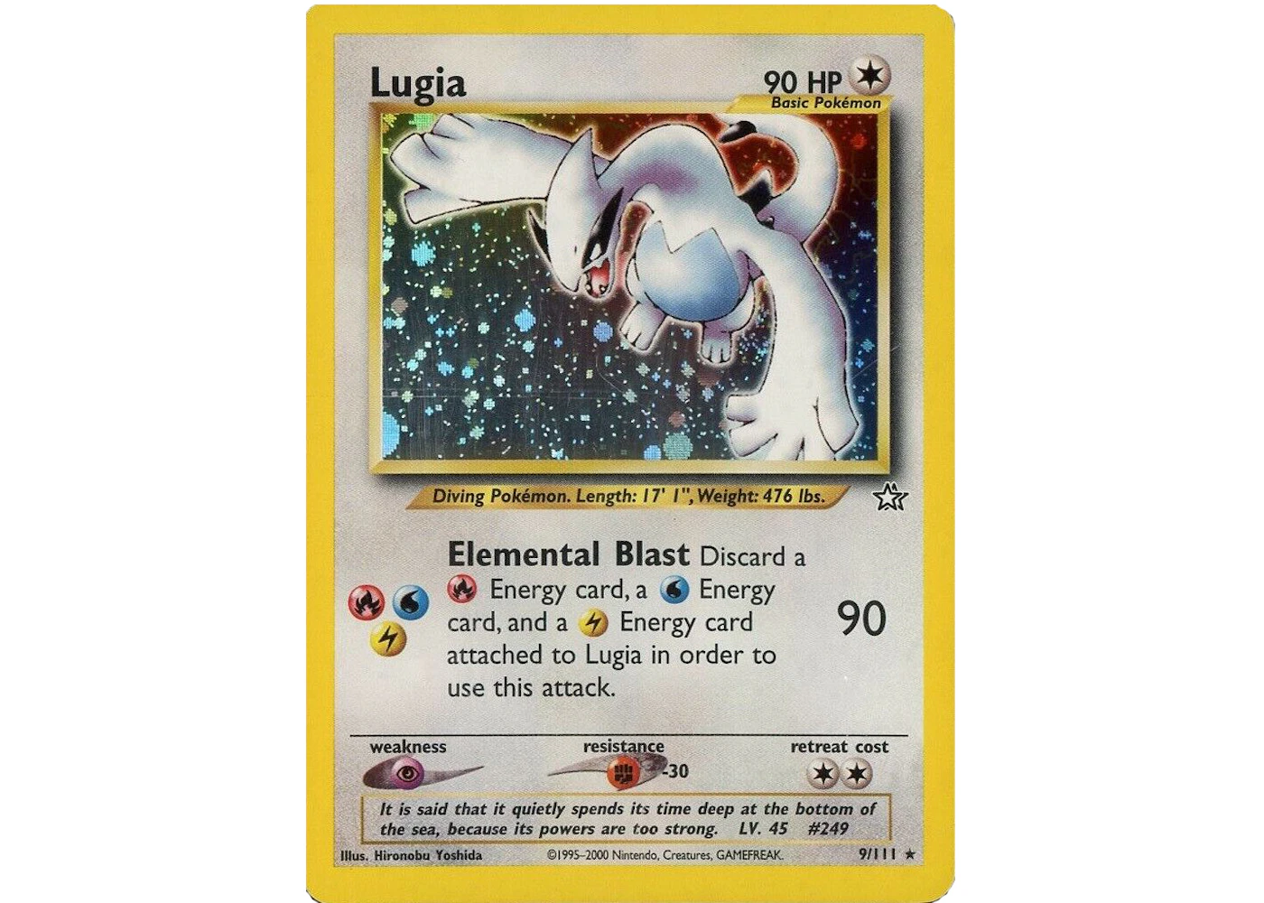 Lugia 2000 Pokmon TCG Neo Genesis Holo #9 (Ungraded) - 2000 - US Lugia 2000 Pokmon TCG Neo Genesis Holo #9 (Ungraded) - 2000 - US