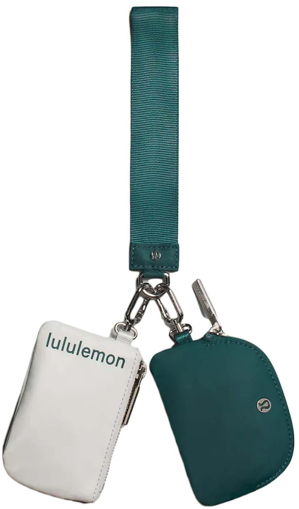 Lululemon Dual Pouch Wristlet - Gray Sage/White Opal