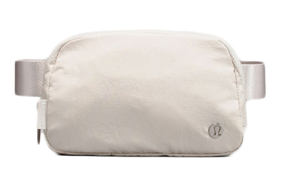 Pre-owned Lululemon Everywhere Belt Bag White Opal With Silver Hardware Logo