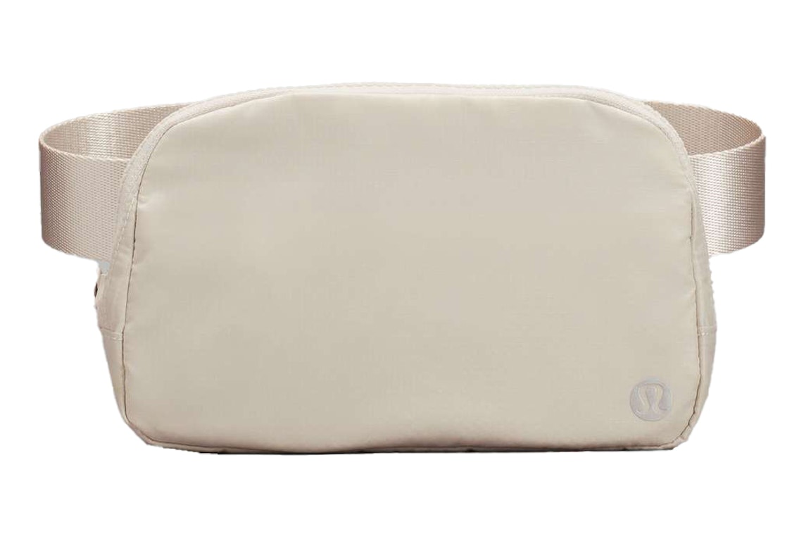 Pre-owned Lululemon Everywhere Belt Bag White Opal With Printed Logo