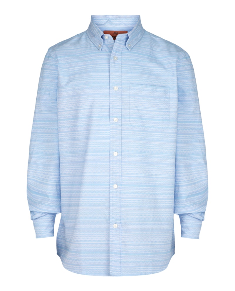 M Missoni Chevron Pattern Long Sleeve Button Down Shirt Light Blue