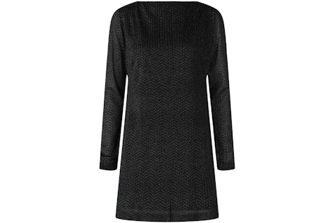 M Missoni Off-The-Shoulder Chevron Mini Dress Black Tones - US M Missoni Off-The-Shoulder Chevron Mini Dress Black Tones - US
