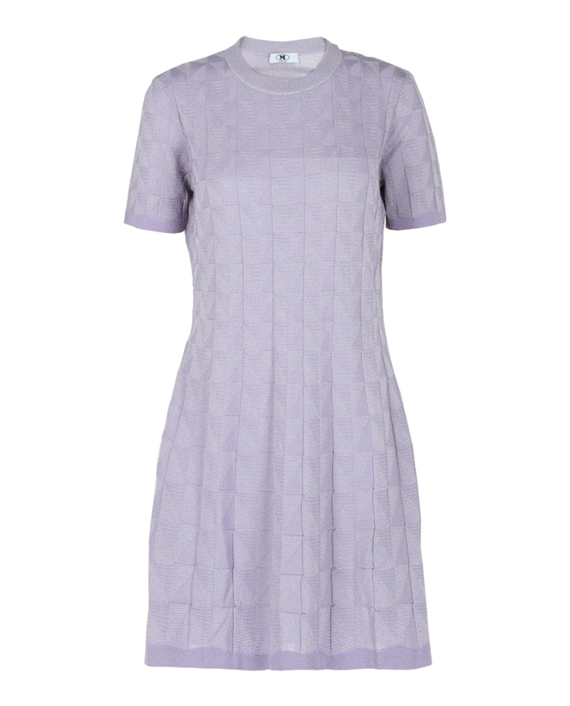 M Missoni Textured Geo Pattern Mini Dress Lilac
