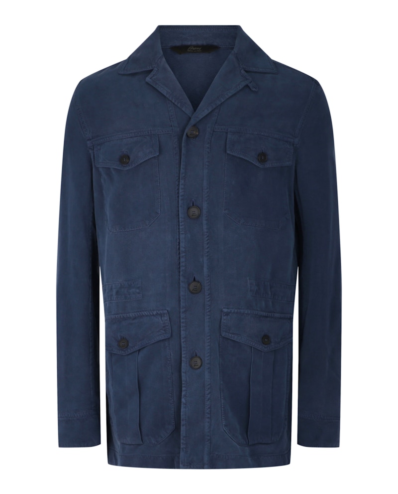 Brioni Ultralight Silk Sahara Jacket Graphite