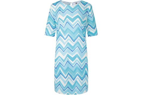 M Missoni Zig Zag Mini Dress Blue White - US M Missoni Zig Zag Mini Dress Blue White - US