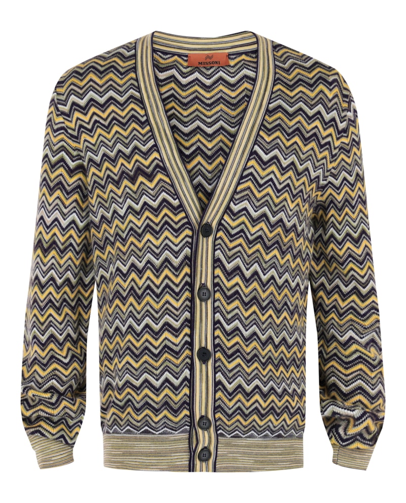 missoni カーディガン Missoni Zig Zag metallic knit cardigan Missoni