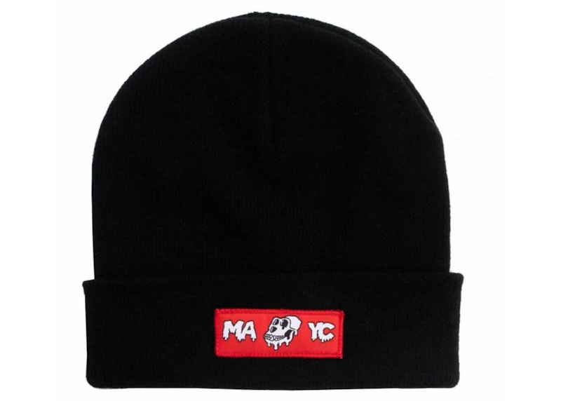 Pre-owned Mayc Men's Mutant Ape Yacht Club Beanie In Black/red In Multi