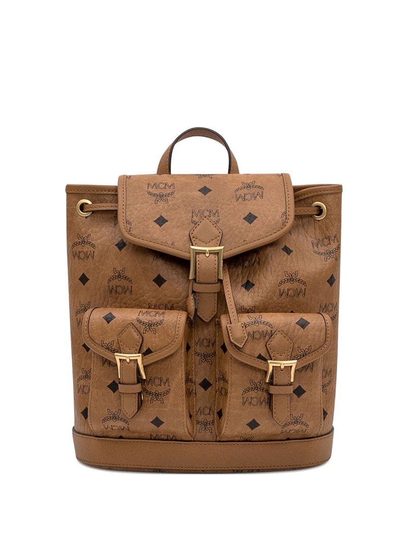 MCM Aren Vi Mini Backpack Cognac