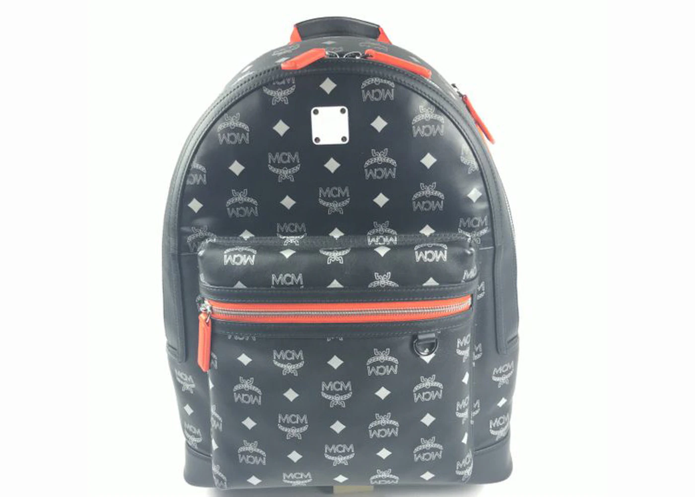 Blue and orange mcm backpack Clearance