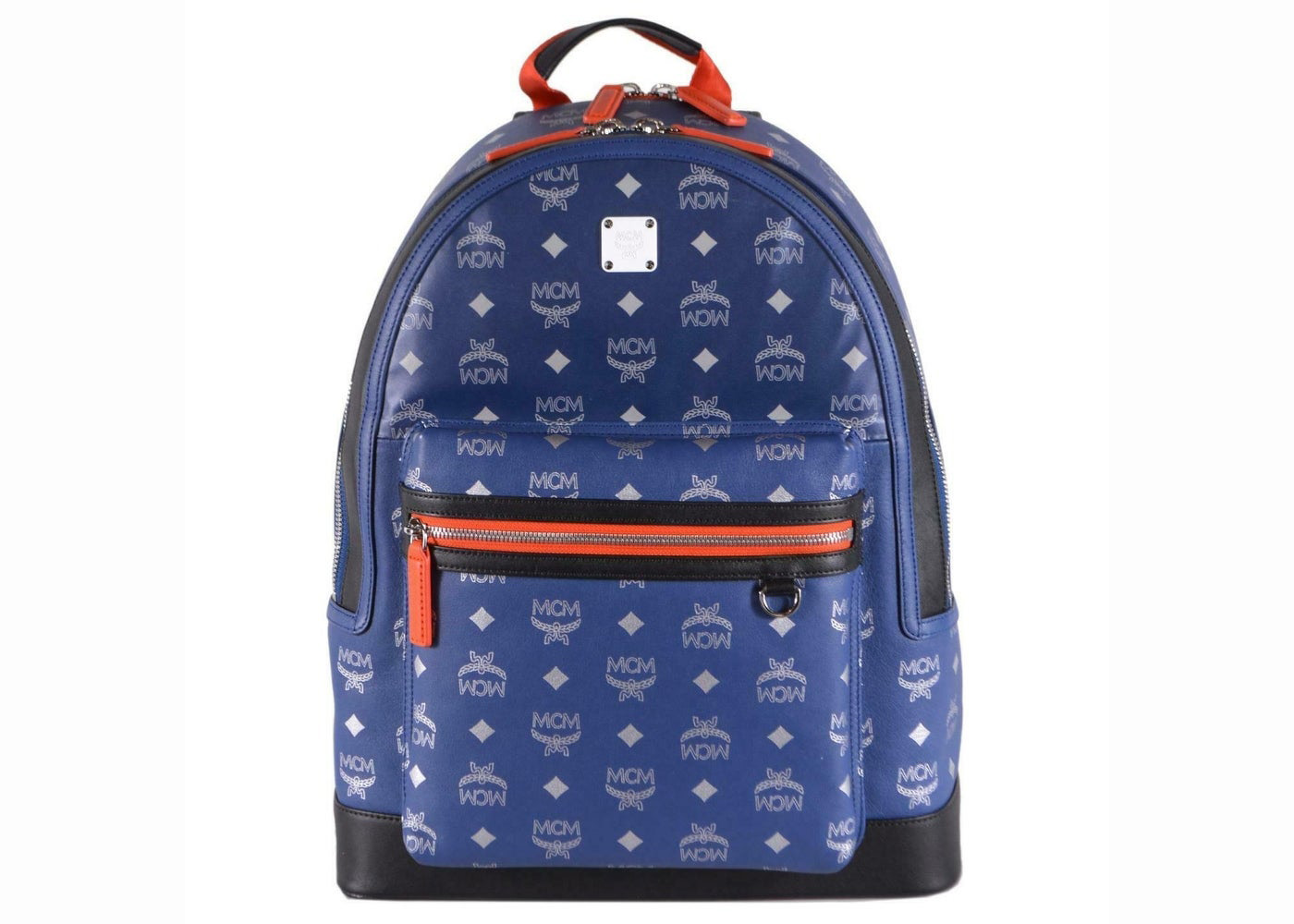 Navy blue mcm backpack new arrivals