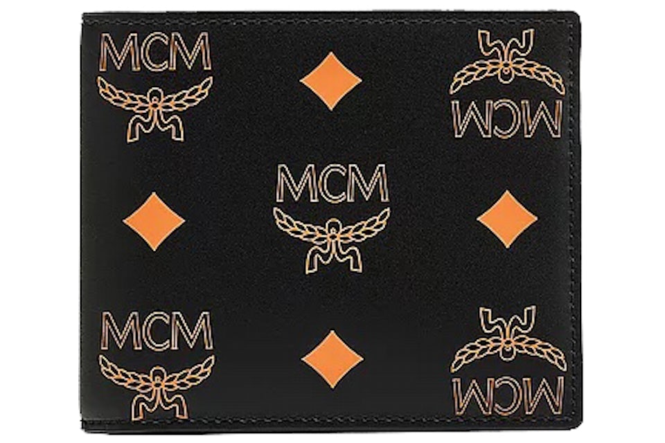 NEW Authentic MCM Bifold Card Wallet in Visetos Original COGNAC BROWN