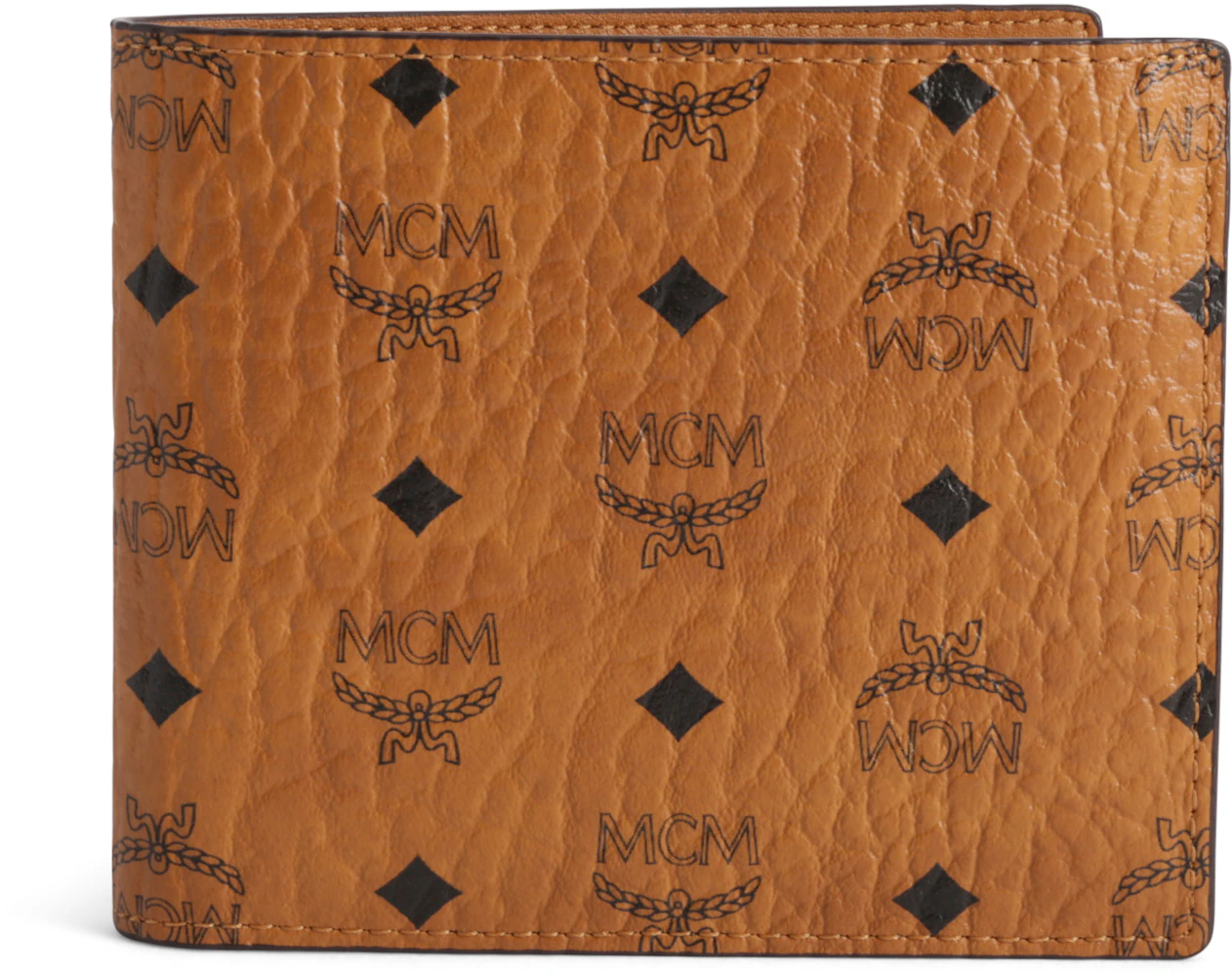 Mcm (Cognac Money Clip Wallet in Visetos Original)
