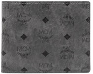 MCM M-Veritas Mini Coated-Canvas Wallet Black