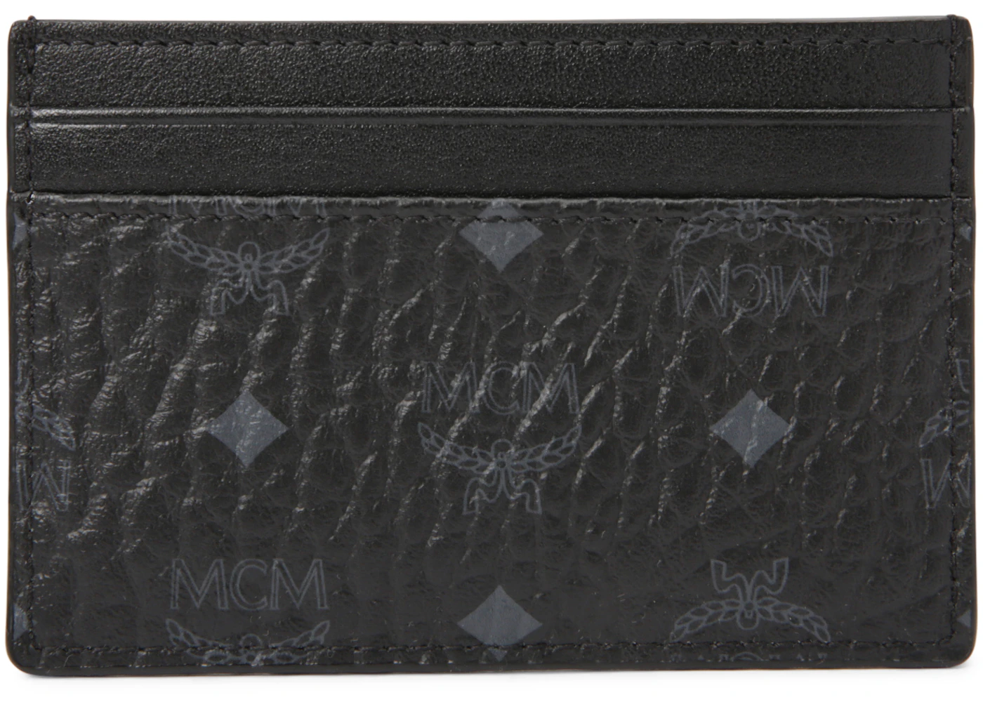 MCM Card Case Visetos Mini Black in Coated Canvas - US