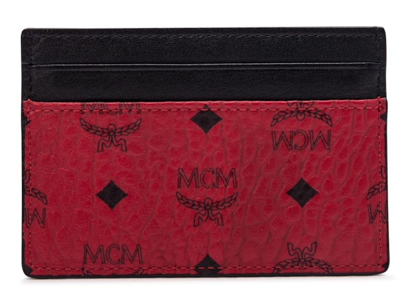 Mcm red wallet outlet women's