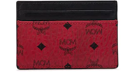 MCM Card Case Visetos Mini Red/Black