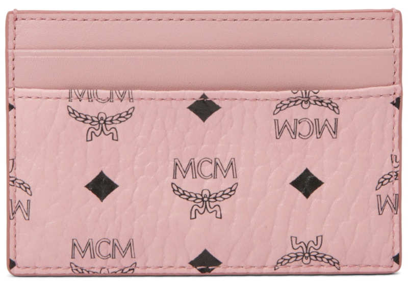 MCM Card Case Visetos Mini Soft Pink in Coated Canvas GB