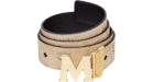 MCM Claus M Reversible Belt Visetos 1.75W 51In/130Cm Beige