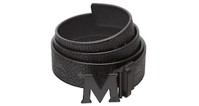 MCM Claus M Reversible Belt Visetos Matte Black-tone 1.75W 51In/130Cm Black