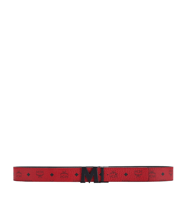 Mcm red outlet and black belt