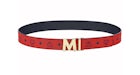 MCM Claus M Reversible Belt Visetos Ruby Red/Blue