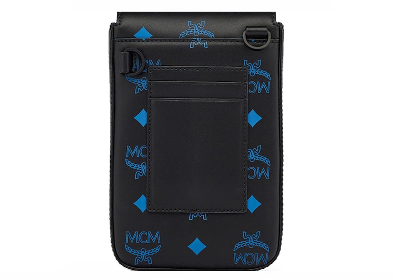 MCM Colorsplash Logo Crossbody Bag Vallarta Blue in Coated Canvas US