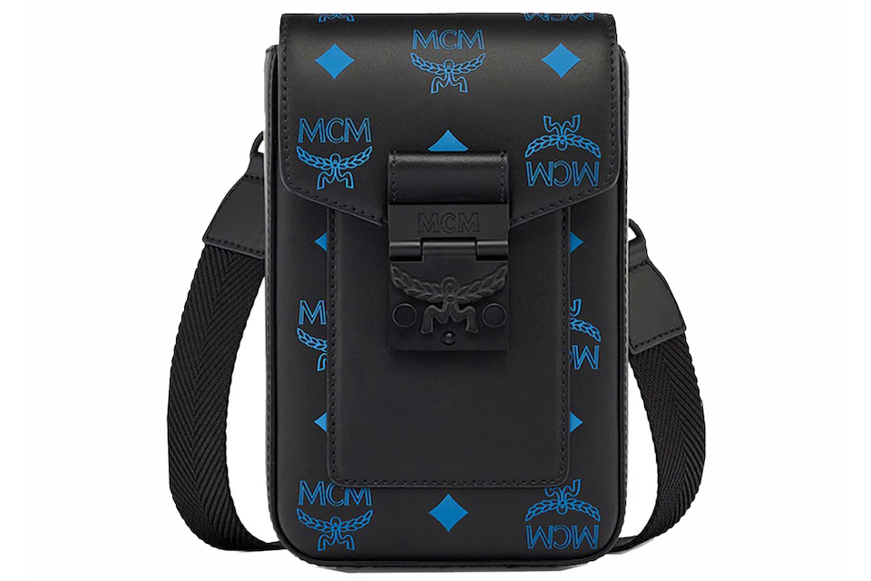 MCM Colorsplash Logo Crossbody Bag Vallarta Blue