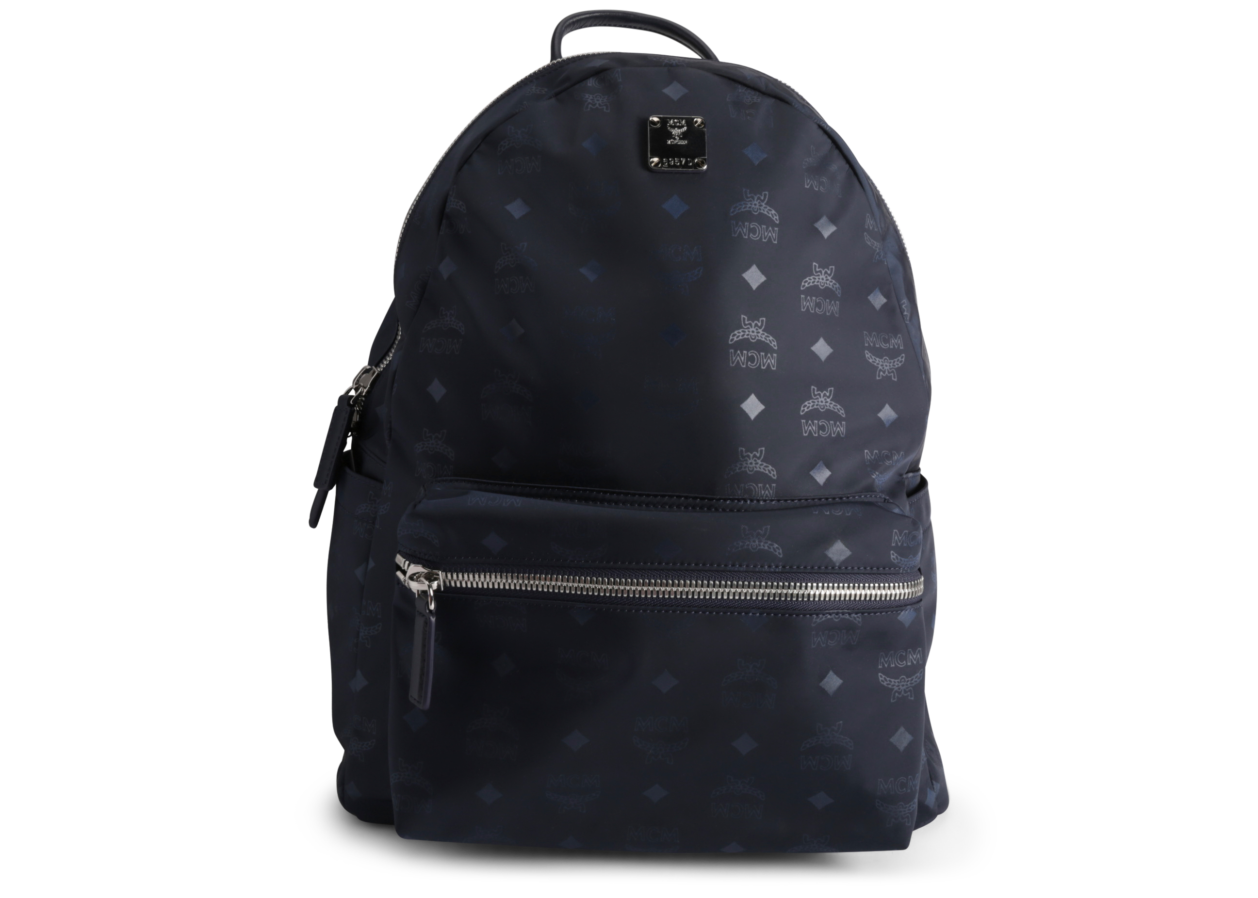 MCM Dieter Backpack Nylon Visetos Medium Navy in Nylon with