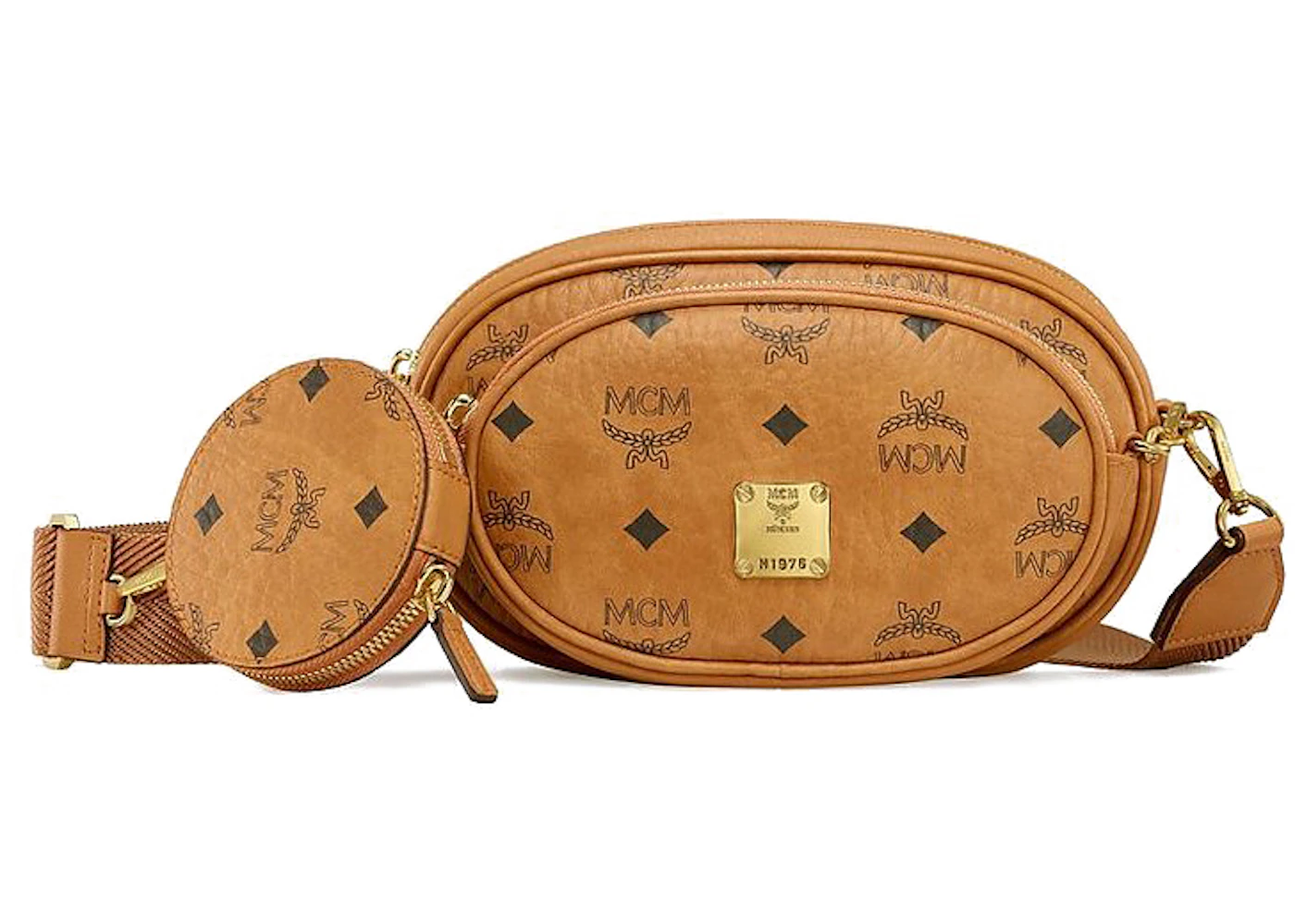 Essential multifunction crossbody pouch in visetos original Clearance