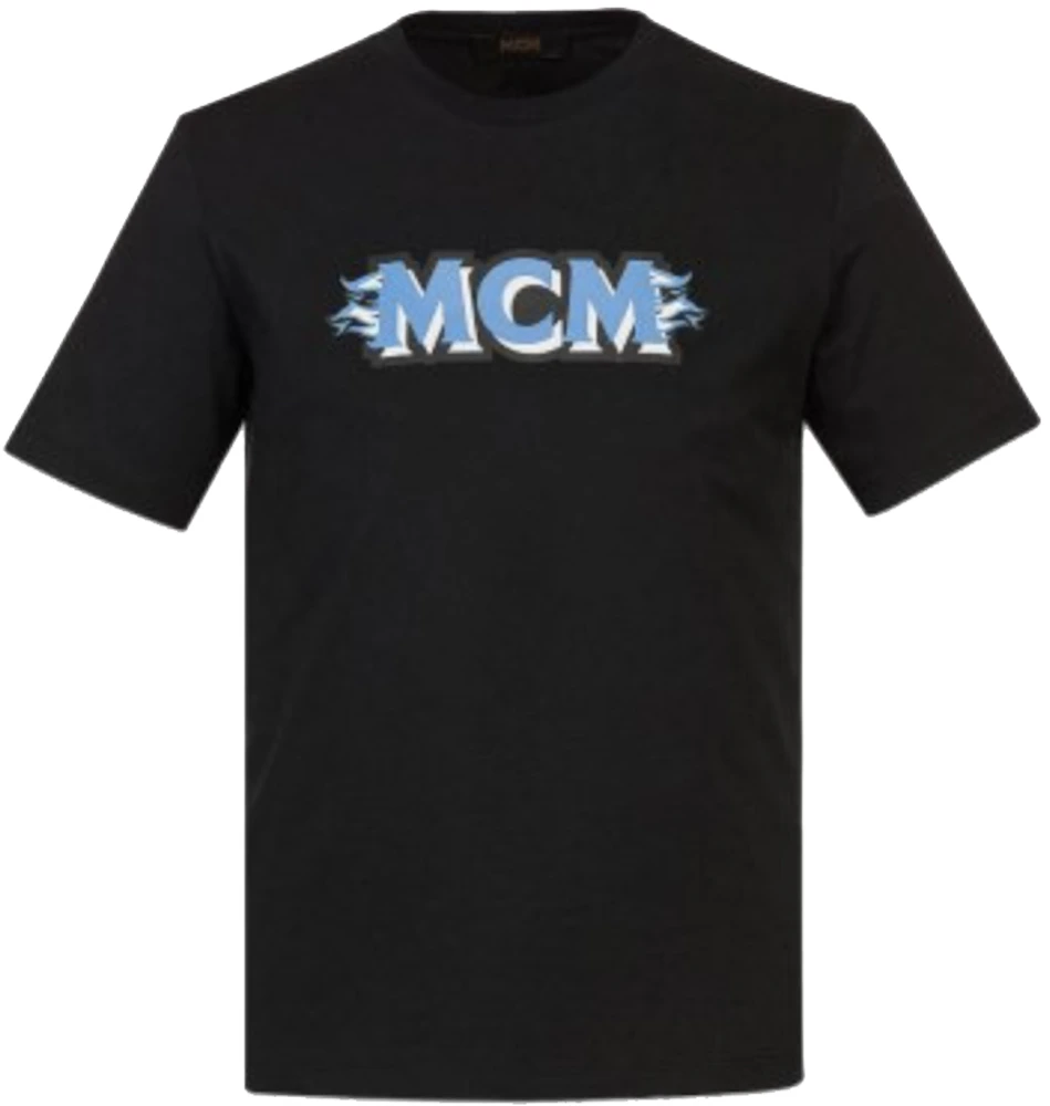 MCM Flame Logo T-shirt Black Men's - GB