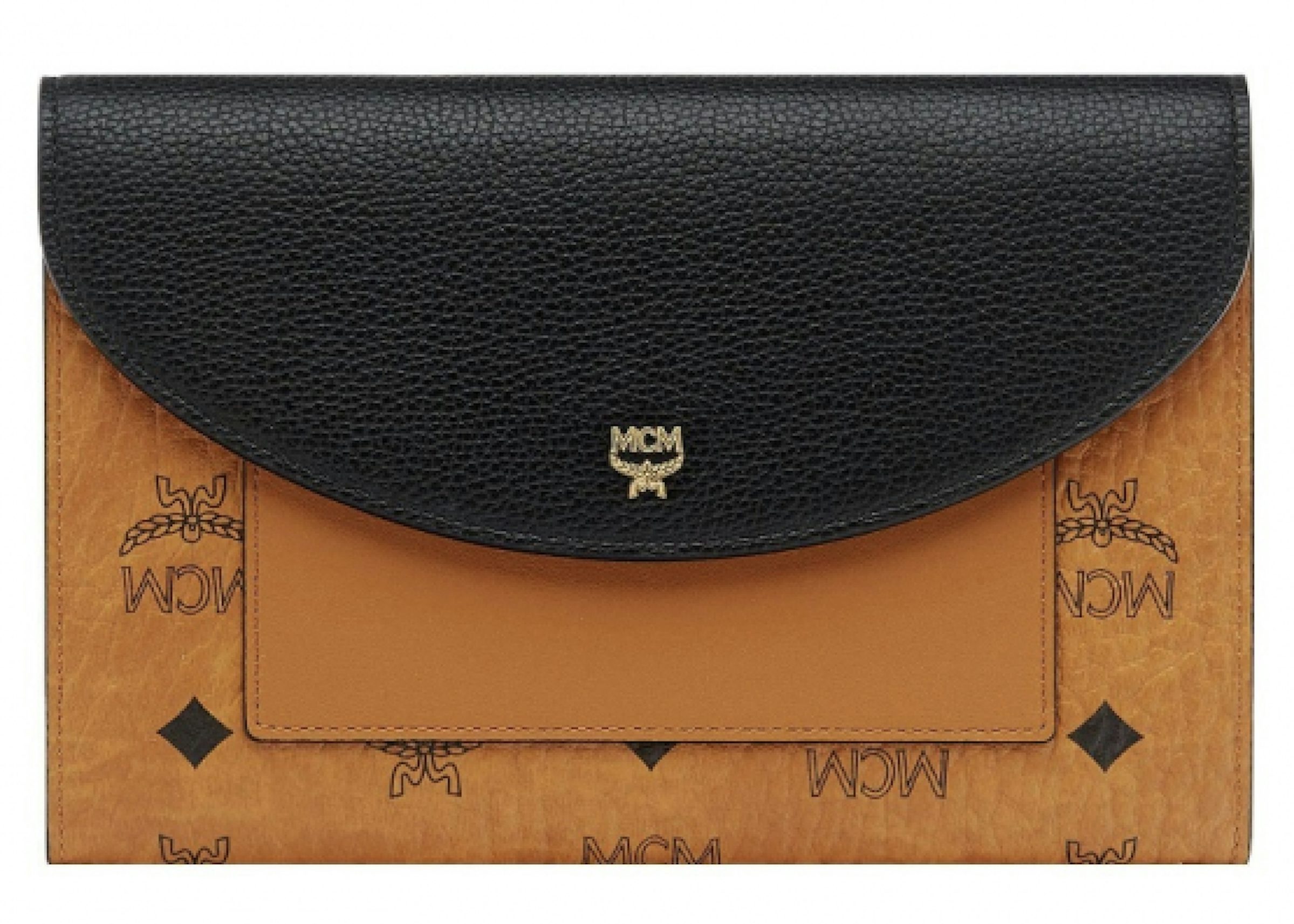 MCM Visetos Small Flap Wallet Cognac 1246491