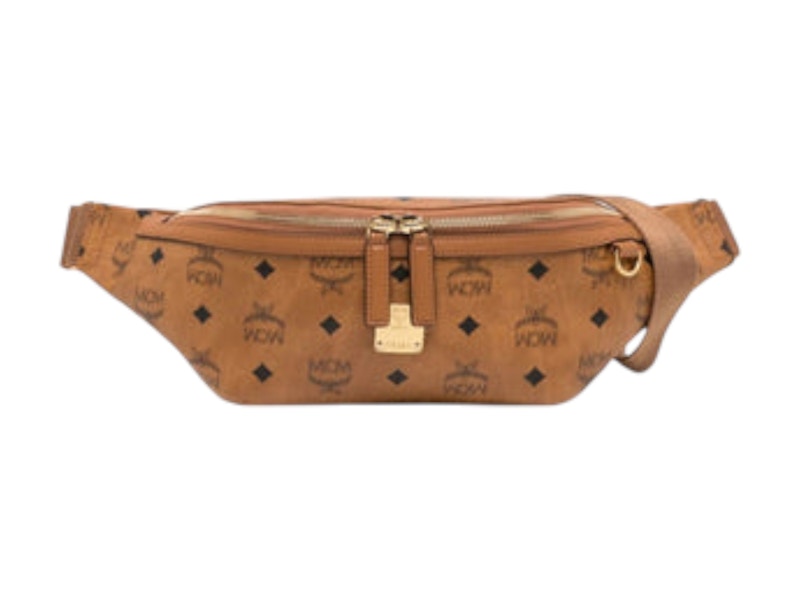 Pre-owned Mcm Fursten Vi Medium Belt Bag In Cognac In Brown