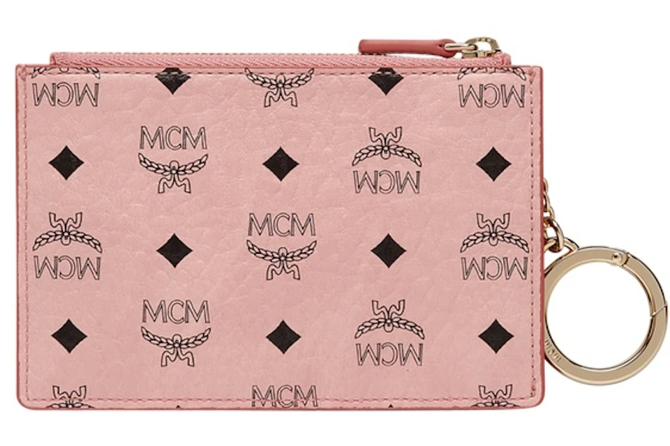 MCM Key Pouch Visetos Mini Soft Pink