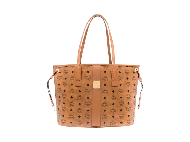 Pre-owned Mcm Liz Vi Medium Shopper In Cognac In Brown
