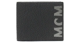 MCM Logo Printed Short Wallet Black