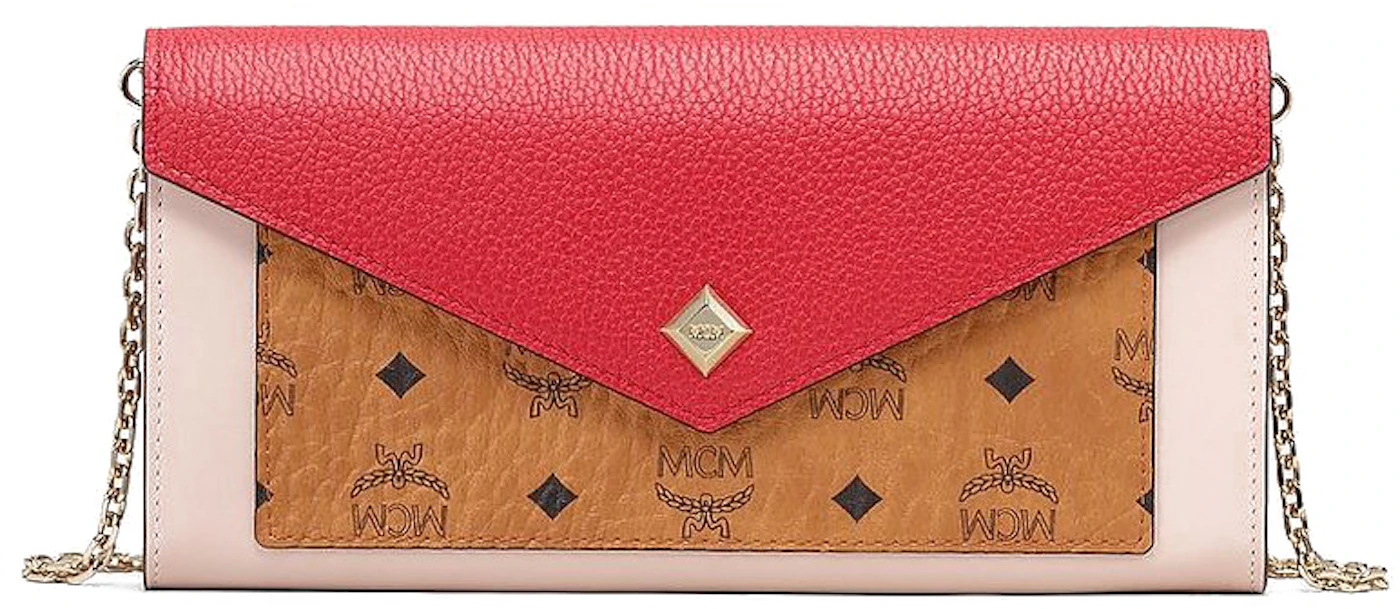 MCM Love Letter Crossbody Large Colorblock Visetos Ruby Red in Coated  Canvas with Gold-tone - US