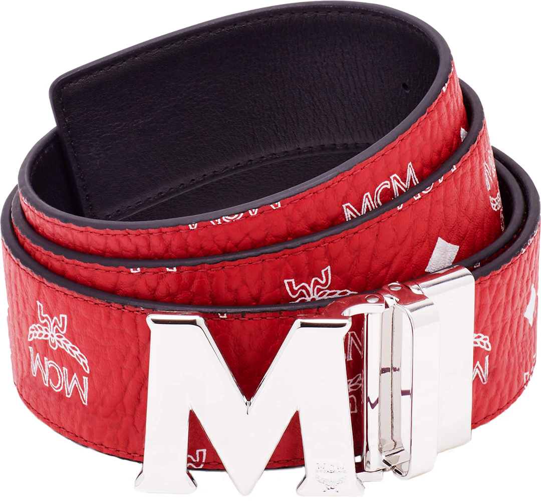 MCM MCM Red & White & Black Reversible Belt