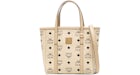 MCM Mcm Toni Vi Shopper Mini con Manico Superiore Beige/Nero