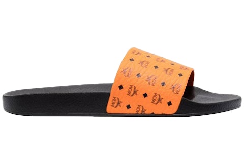 MCM Monogram Slides Orange Men's MEX8AMM60O9 US1