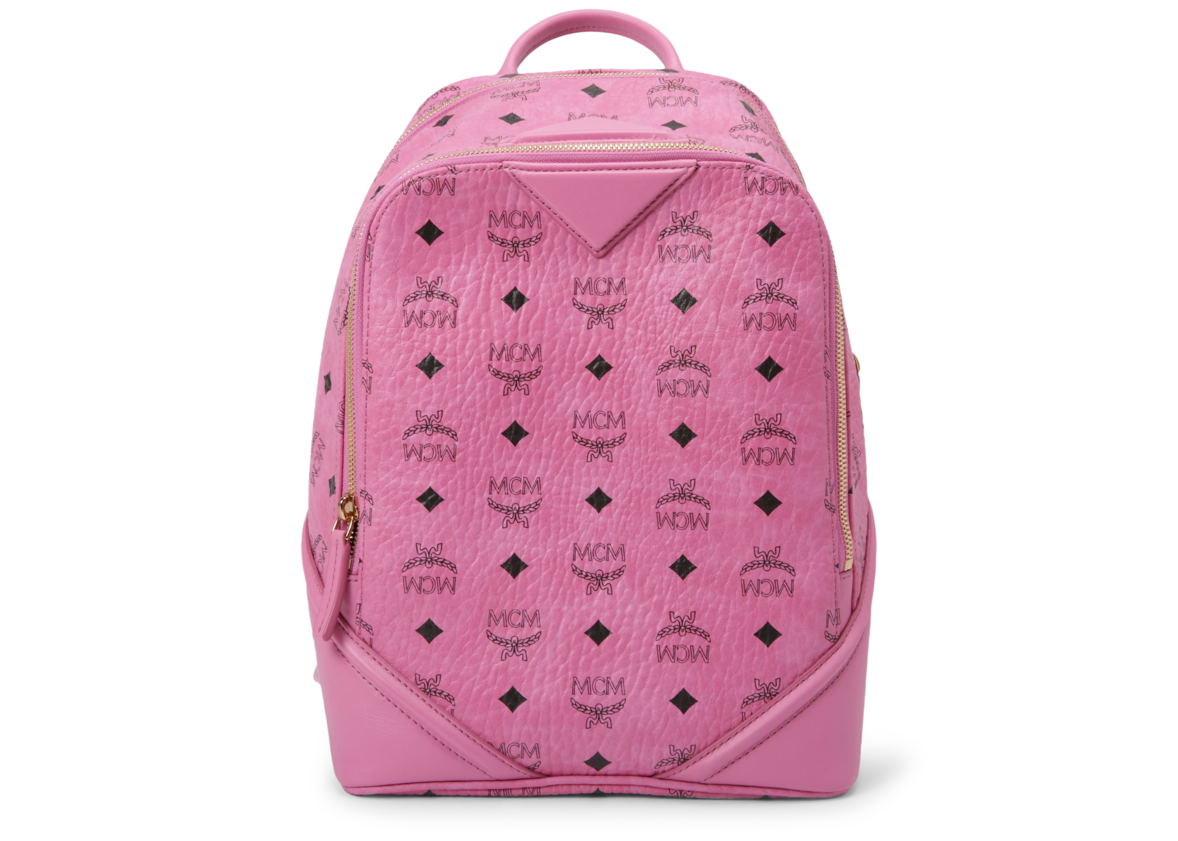 Mcm ottomar 2025 leather backpack pink